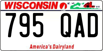 WI license plate 795QAD