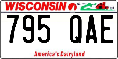 WI license plate 795QAE