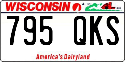WI license plate 795QKS