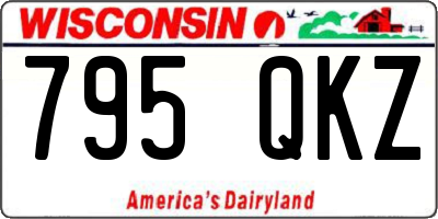 WI license plate 795QKZ