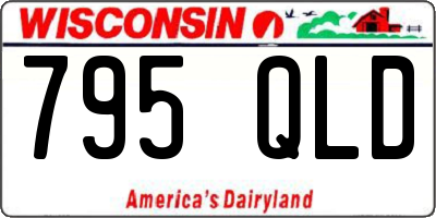 WI license plate 795QLD