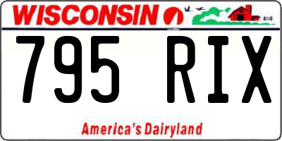 WI license plate 795RIX