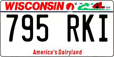 WI license plate 795RKI