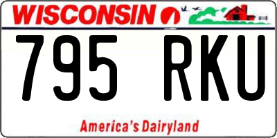 WI license plate 795RKU