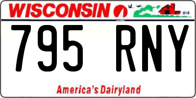 WI license plate 795RNY