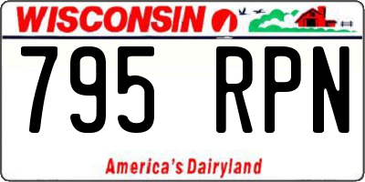 WI license plate 795RPN