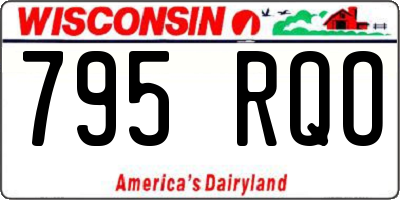 WI license plate 795RQO
