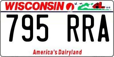 WI license plate 795RRA
