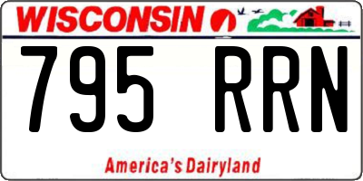 WI license plate 795RRN