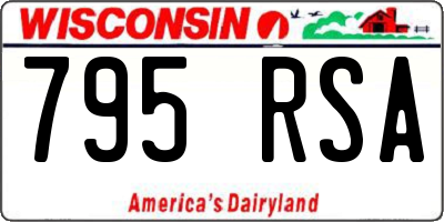 WI license plate 795RSA
