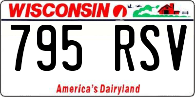 WI license plate 795RSV