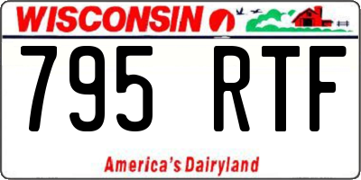 WI license plate 795RTF