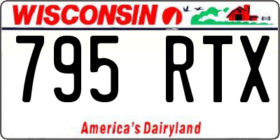 WI license plate 795RTX