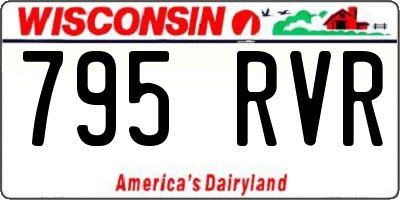 WI license plate 795RVR
