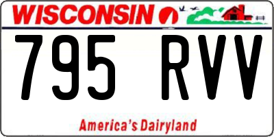 WI license plate 795RVV