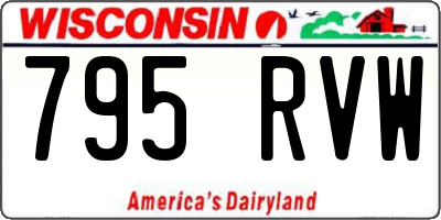 WI license plate 795RVW