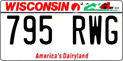 WI license plate 795RWG