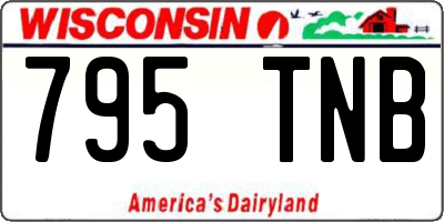 WI license plate 795TNB