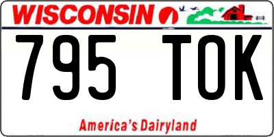 WI license plate 795TOK