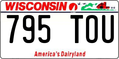 WI license plate 795TOU