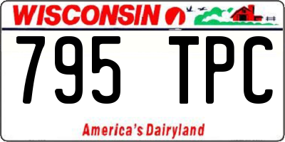 WI license plate 795TPC