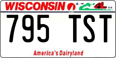 WI license plate 795TST