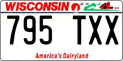 WI license plate 795TXX
