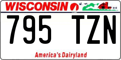 WI license plate 795TZN