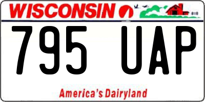 WI license plate 795UAP