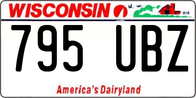 WI license plate 795UBZ
