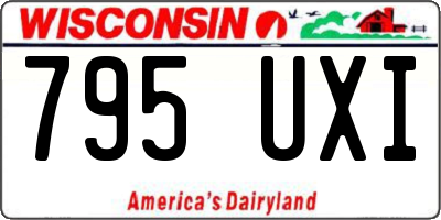 WI license plate 795UXI