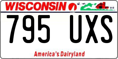 WI license plate 795UXS