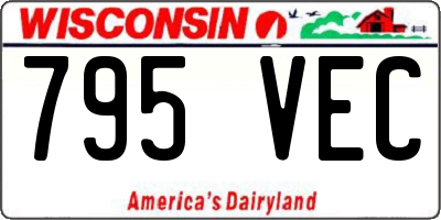 WI license plate 795VEC