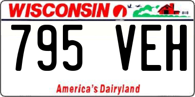 WI license plate 795VEH