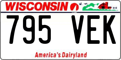 WI license plate 795VEK