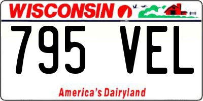 WI license plate 795VEL