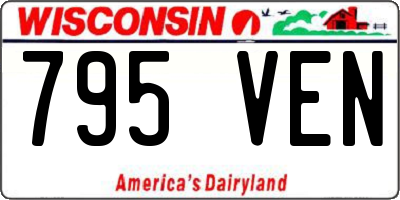 WI license plate 795VEN