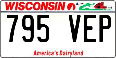 WI license plate 795VEP