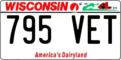 WI license plate 795VET