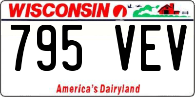 WI license plate 795VEV