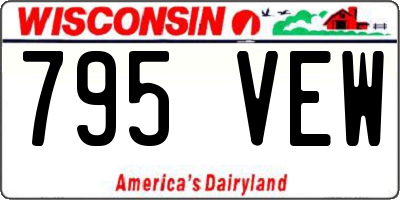 WI license plate 795VEW