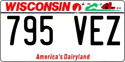 WI license plate 795VEZ