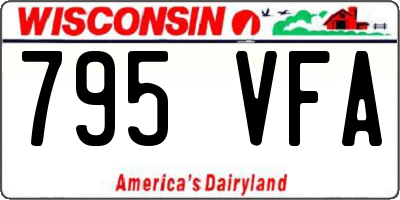 WI license plate 795VFA