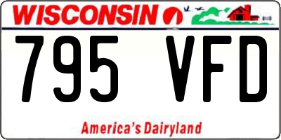 WI license plate 795VFD