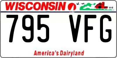 WI license plate 795VFG