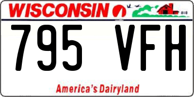 WI license plate 795VFH