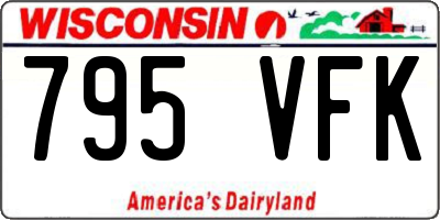 WI license plate 795VFK