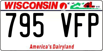 WI license plate 795VFP