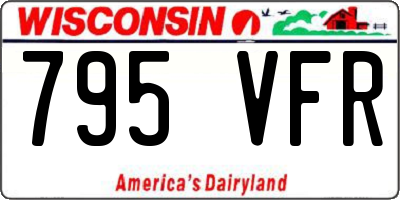 WI license plate 795VFR