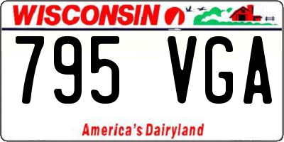 WI license plate 795VGA